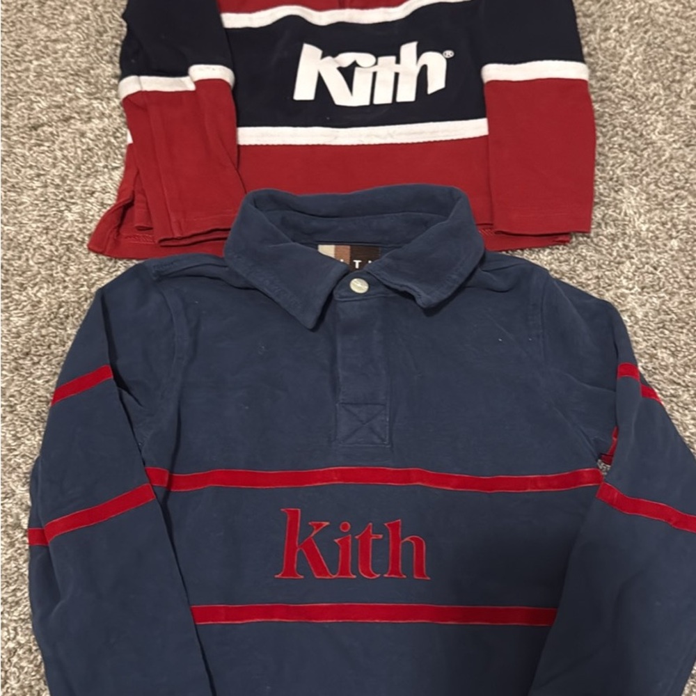 Kith Kids Polo in Navy and Red